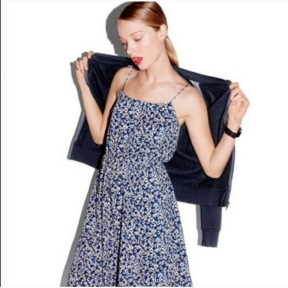 J. Crew Floral Spaghetti Strap Dress